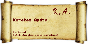 Kerekes Agáta névjegykártya